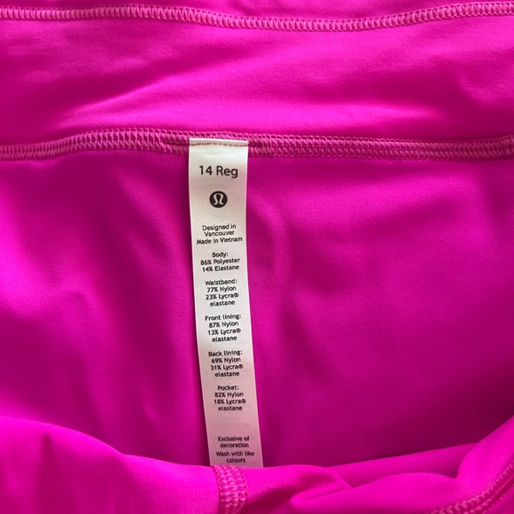Lululemon Pow Pink Pace Rival Skirt - size 14 - Picture 3 of 5